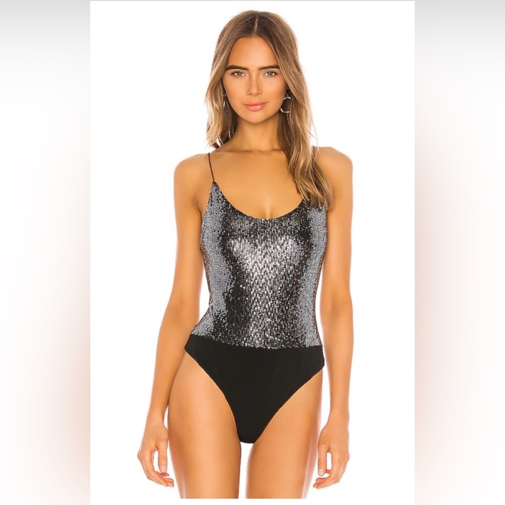 ALICE + OLIVIA Emilia Spaghetti Strap Bodysuit Sz XS